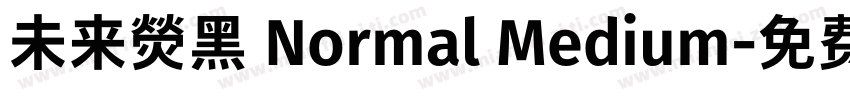 未来熒黑 Normal Medium字体转换
